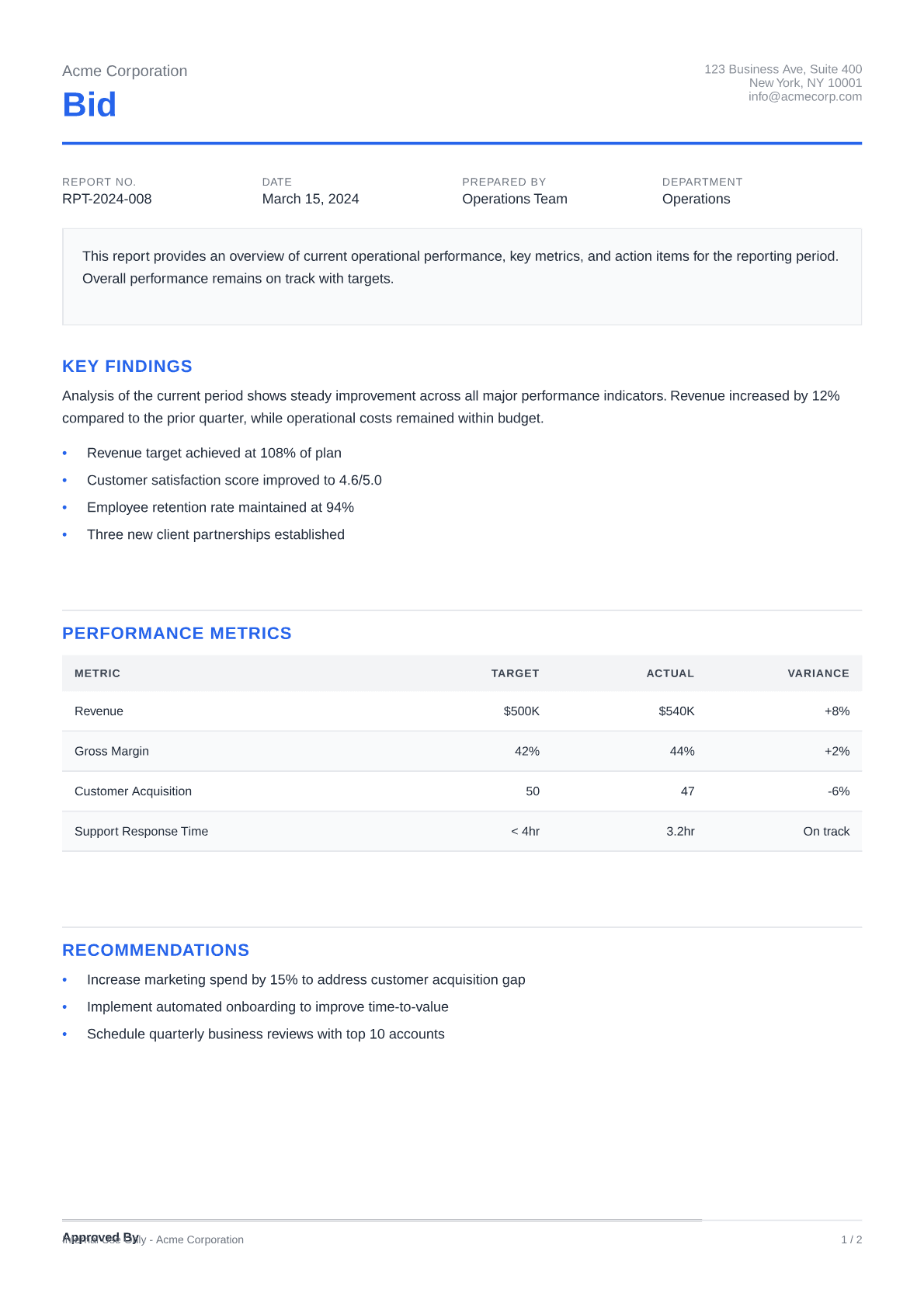 Bid - Clean theme