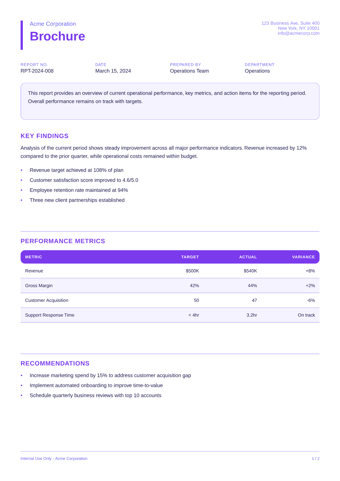 Brochure - Bold theme