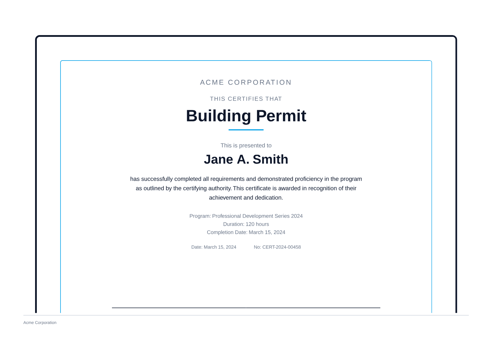 Building Permit - Professional theme