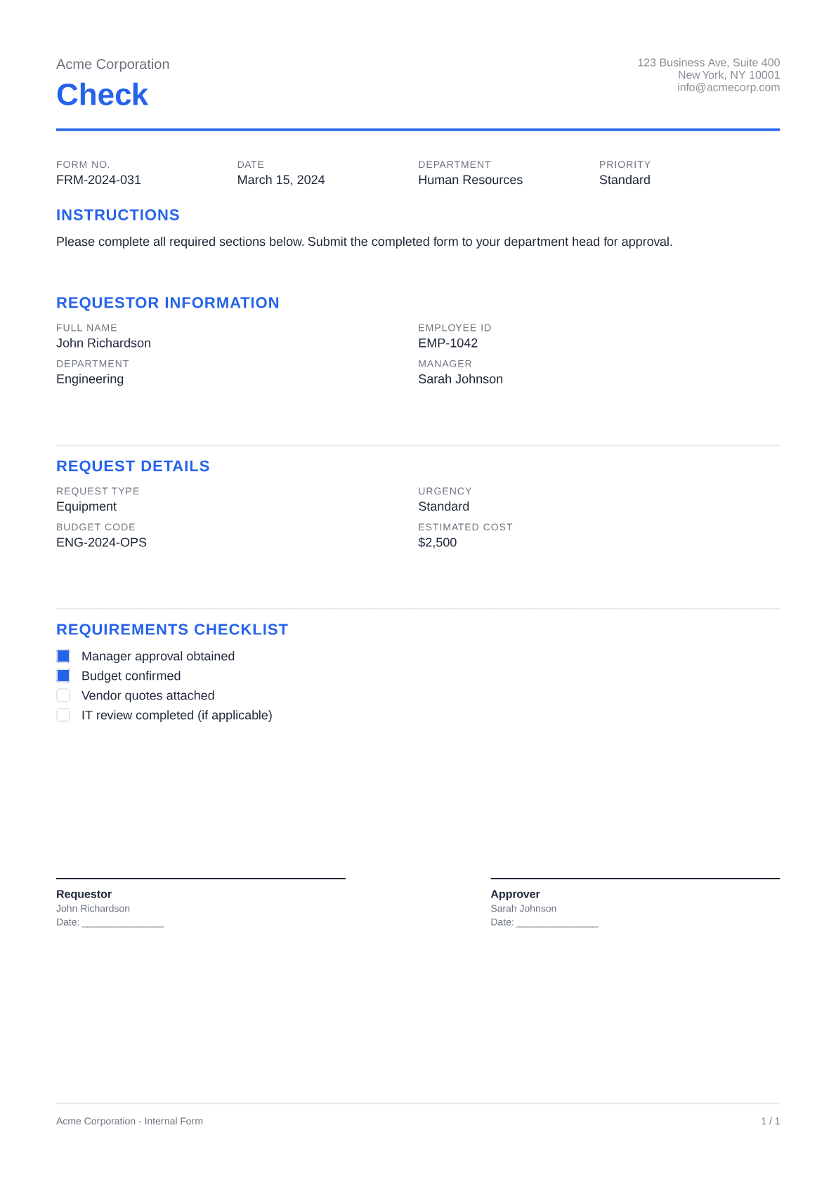 Check - Clean theme
