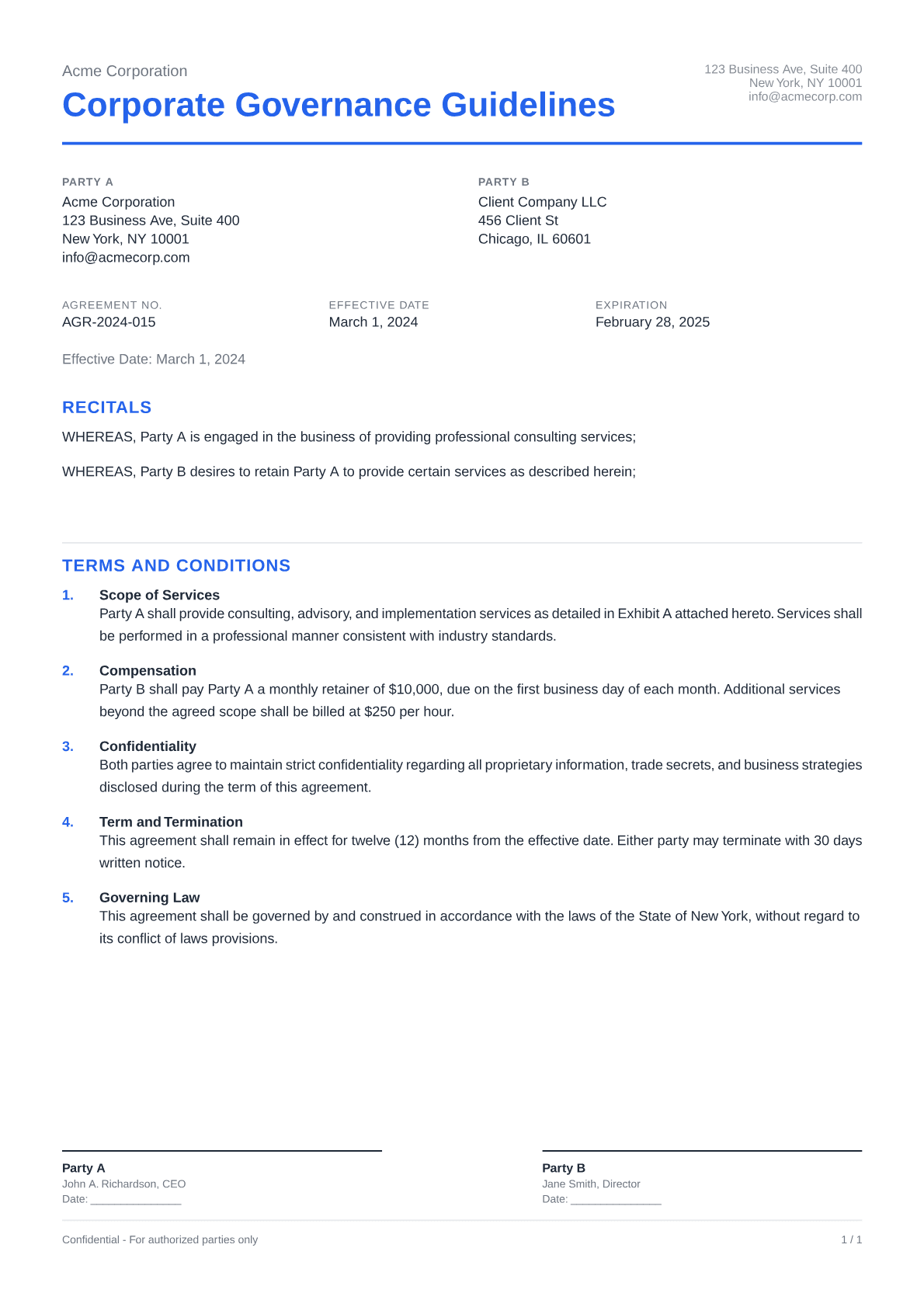 Corporate Governance Guidelines - Clean theme