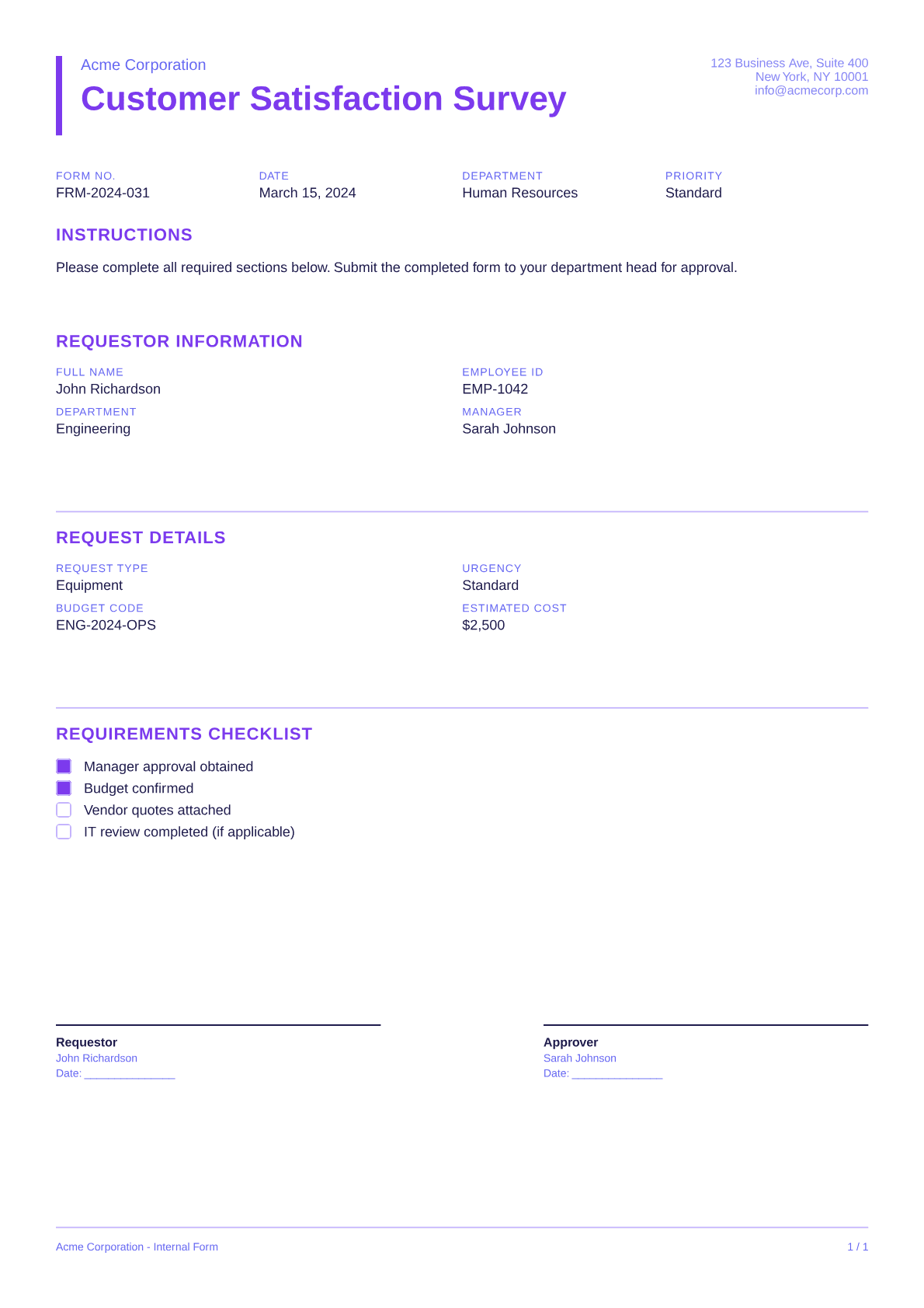 Customer Satisfaction Survey - Bold theme