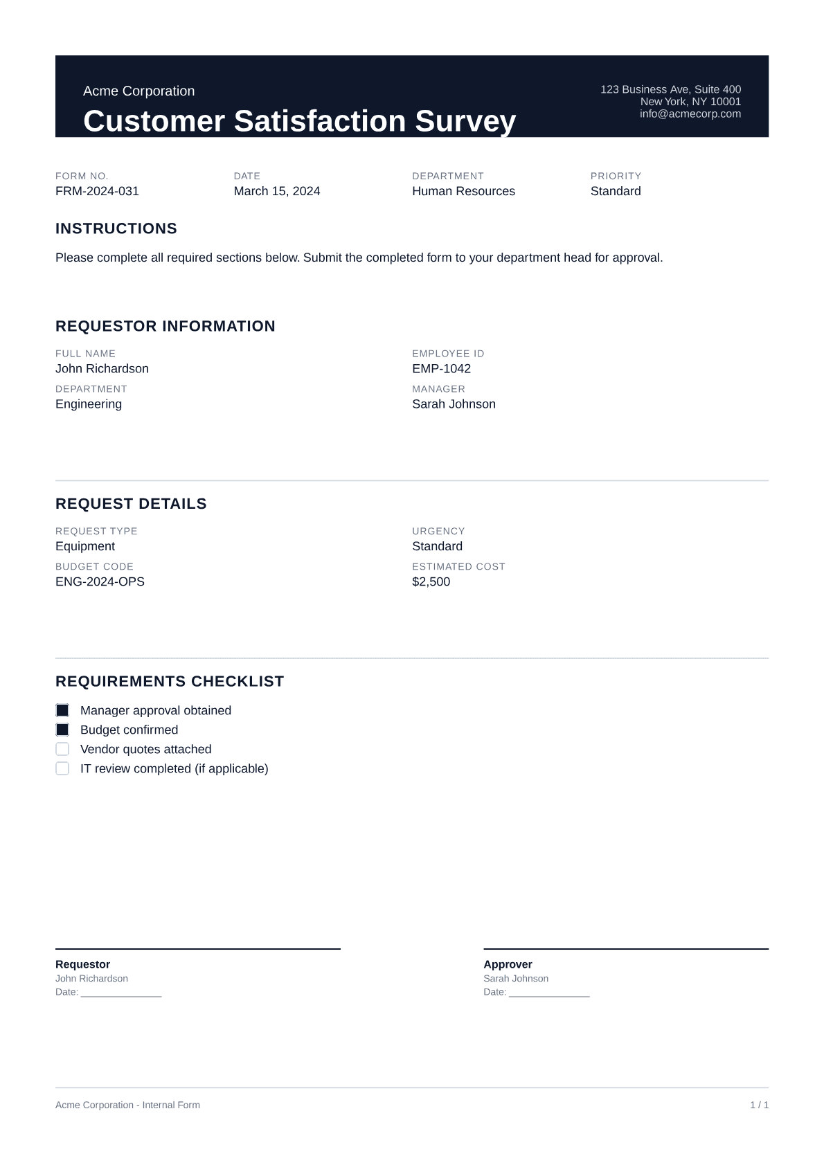 Customer Satisfaction Survey - Professional theme