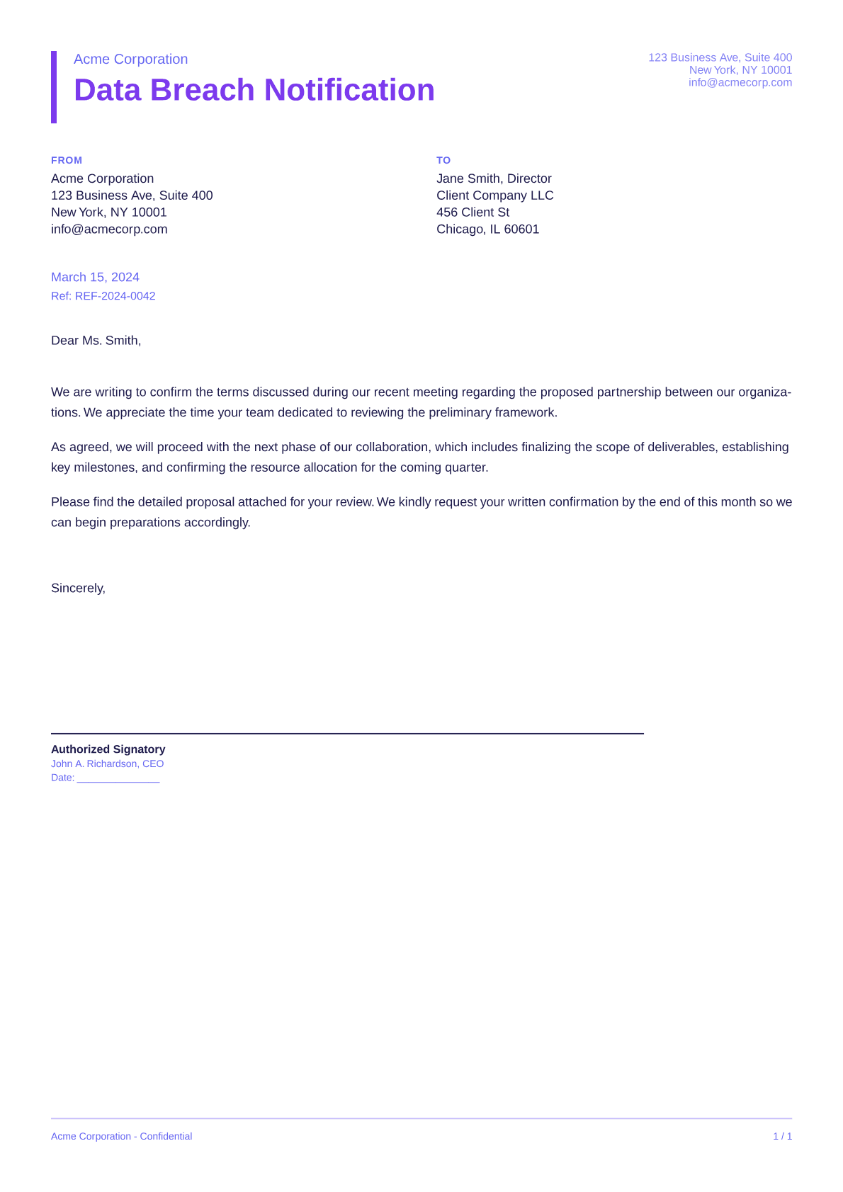 Data Breach Notification - Bold theme