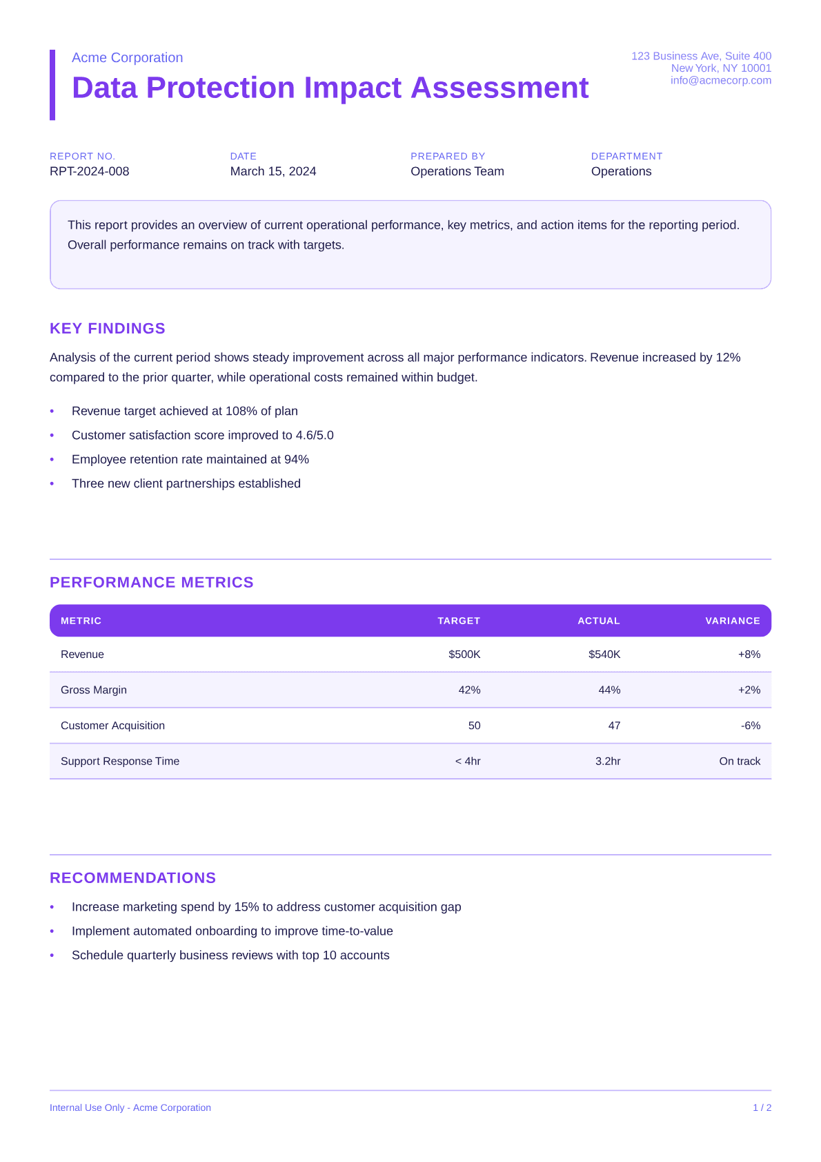 Data Protection Impact Assessment - Bold theme