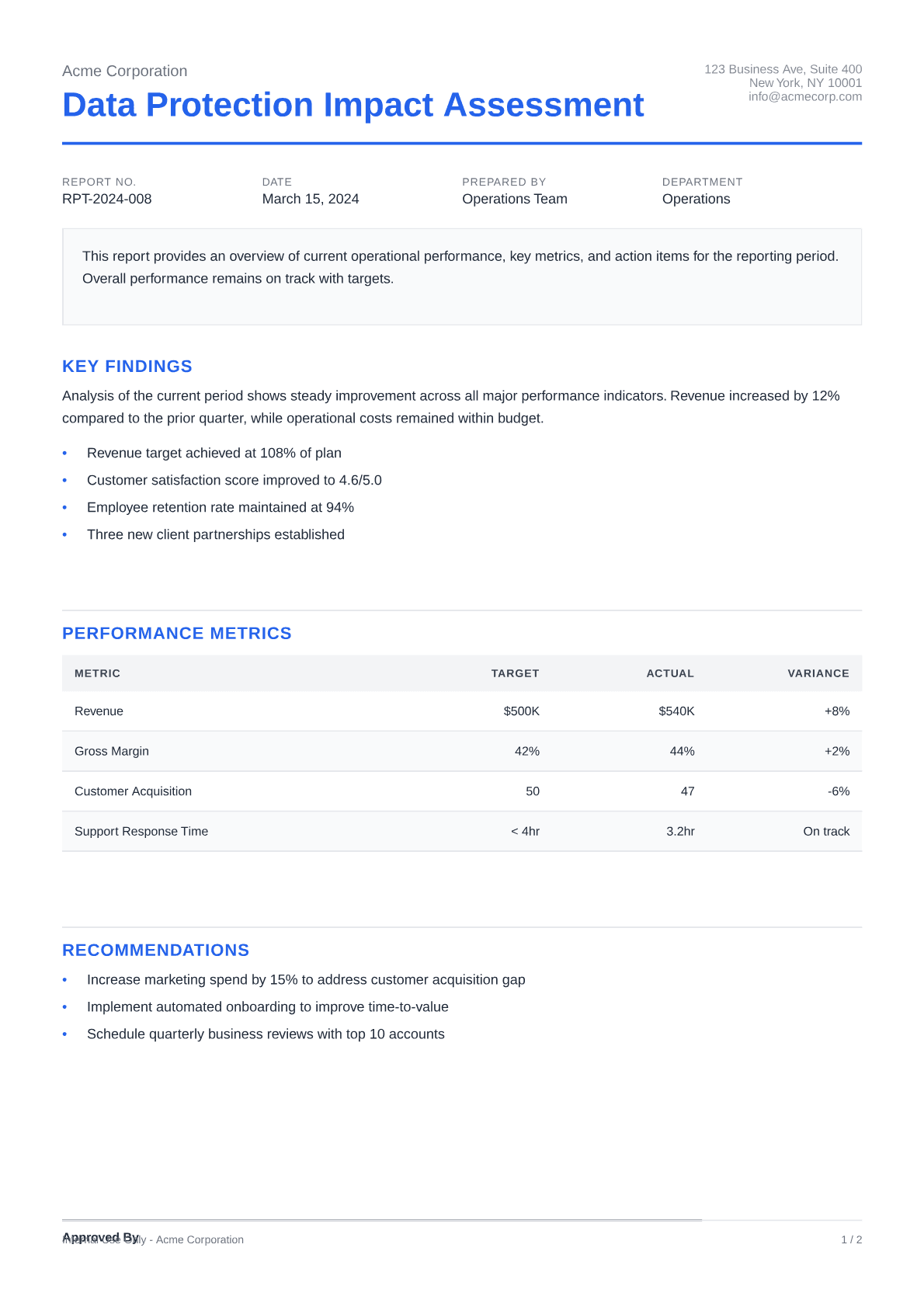 Data Protection Impact Assessment - Clean theme