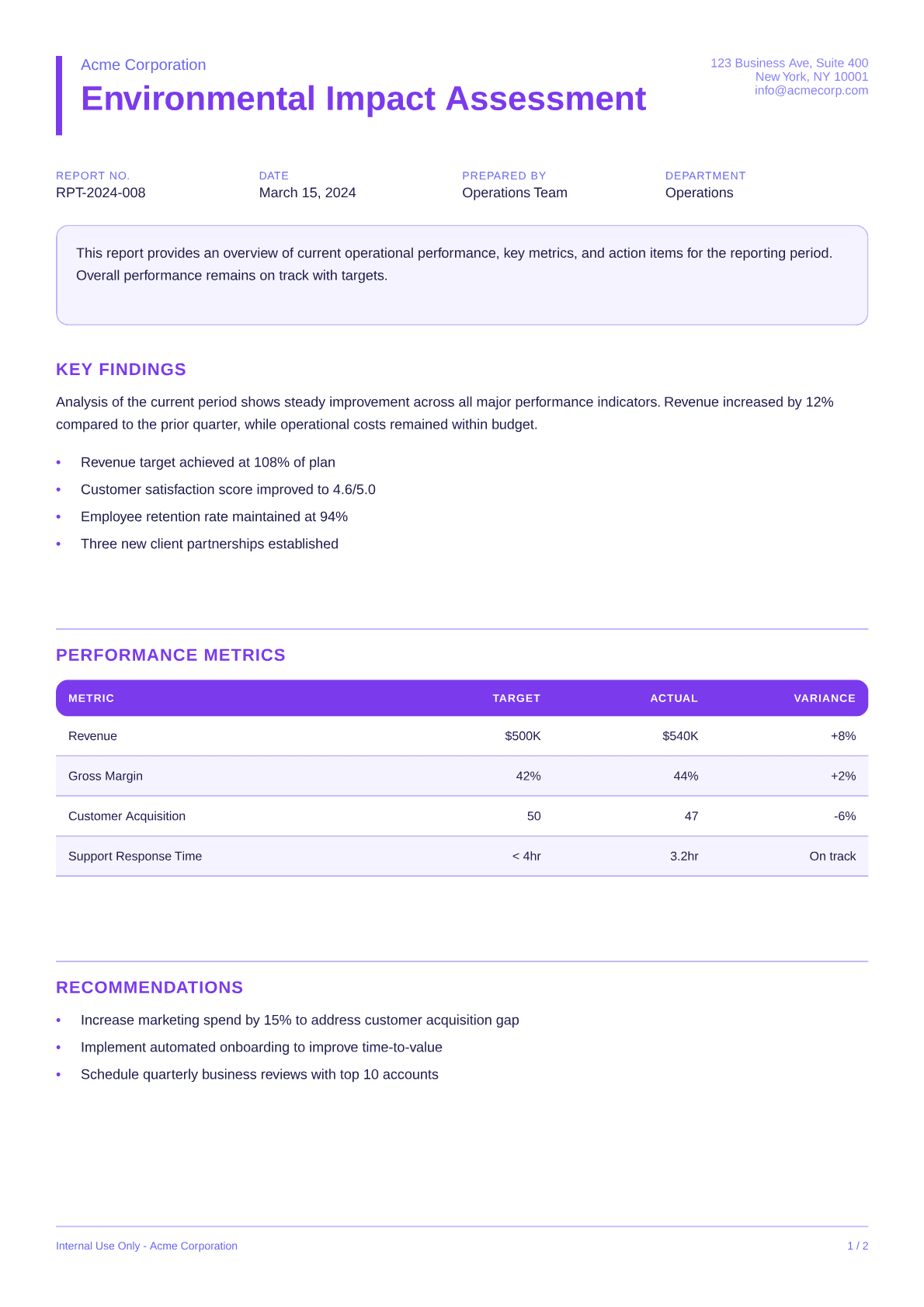 Environmental Impact Assessment - Bold theme