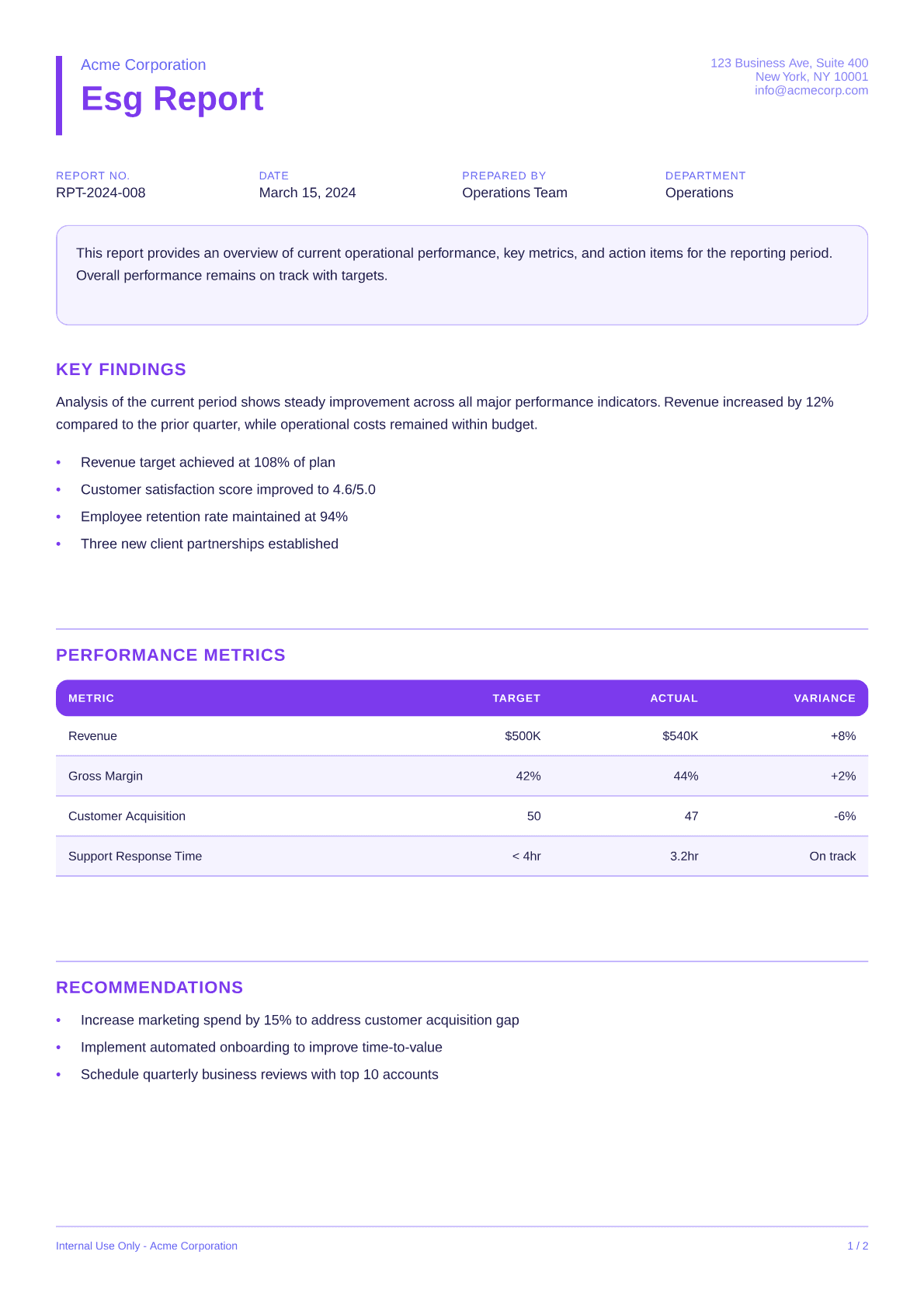 ESG Report - Bold theme