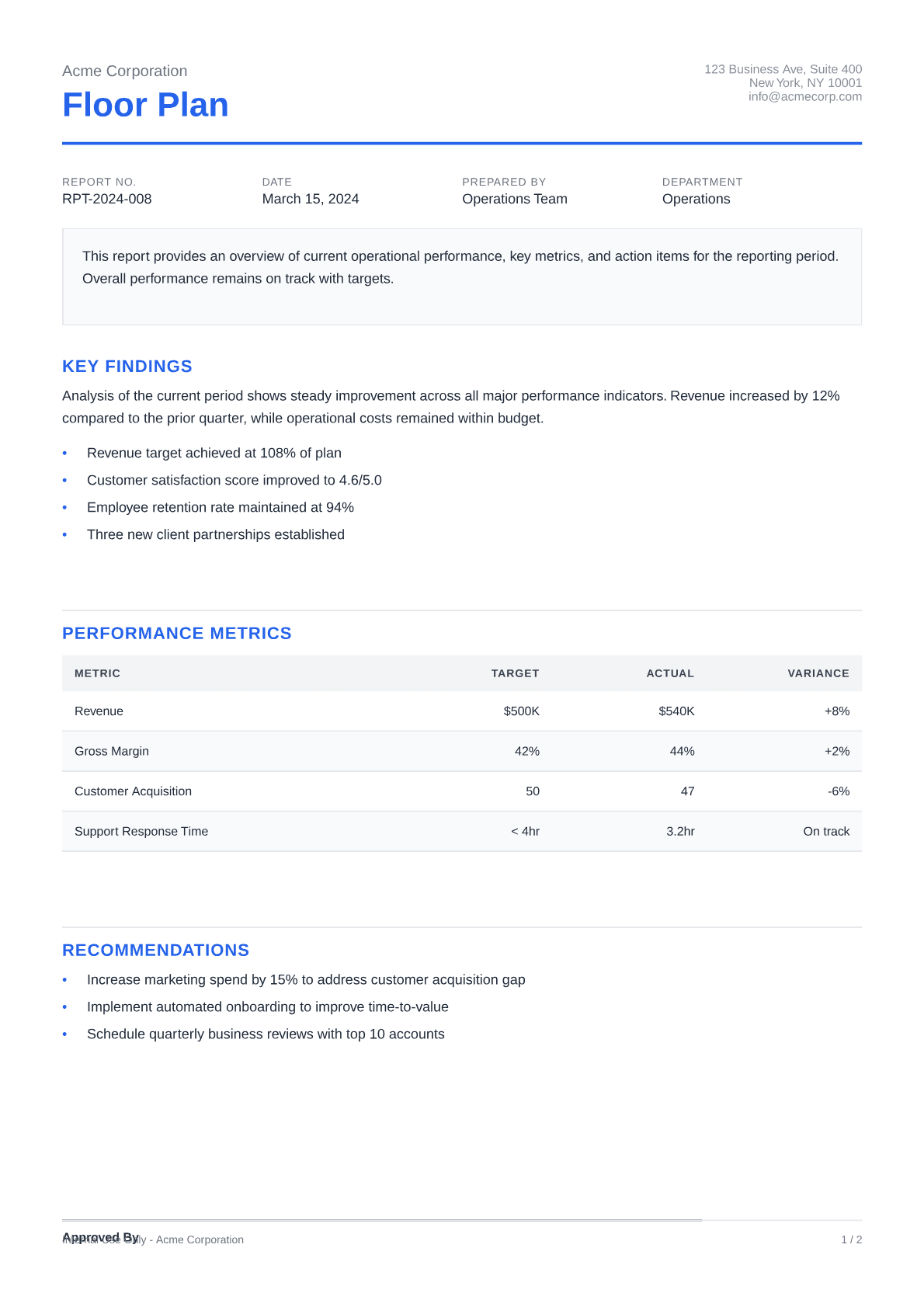 Floor Plan - Clean theme