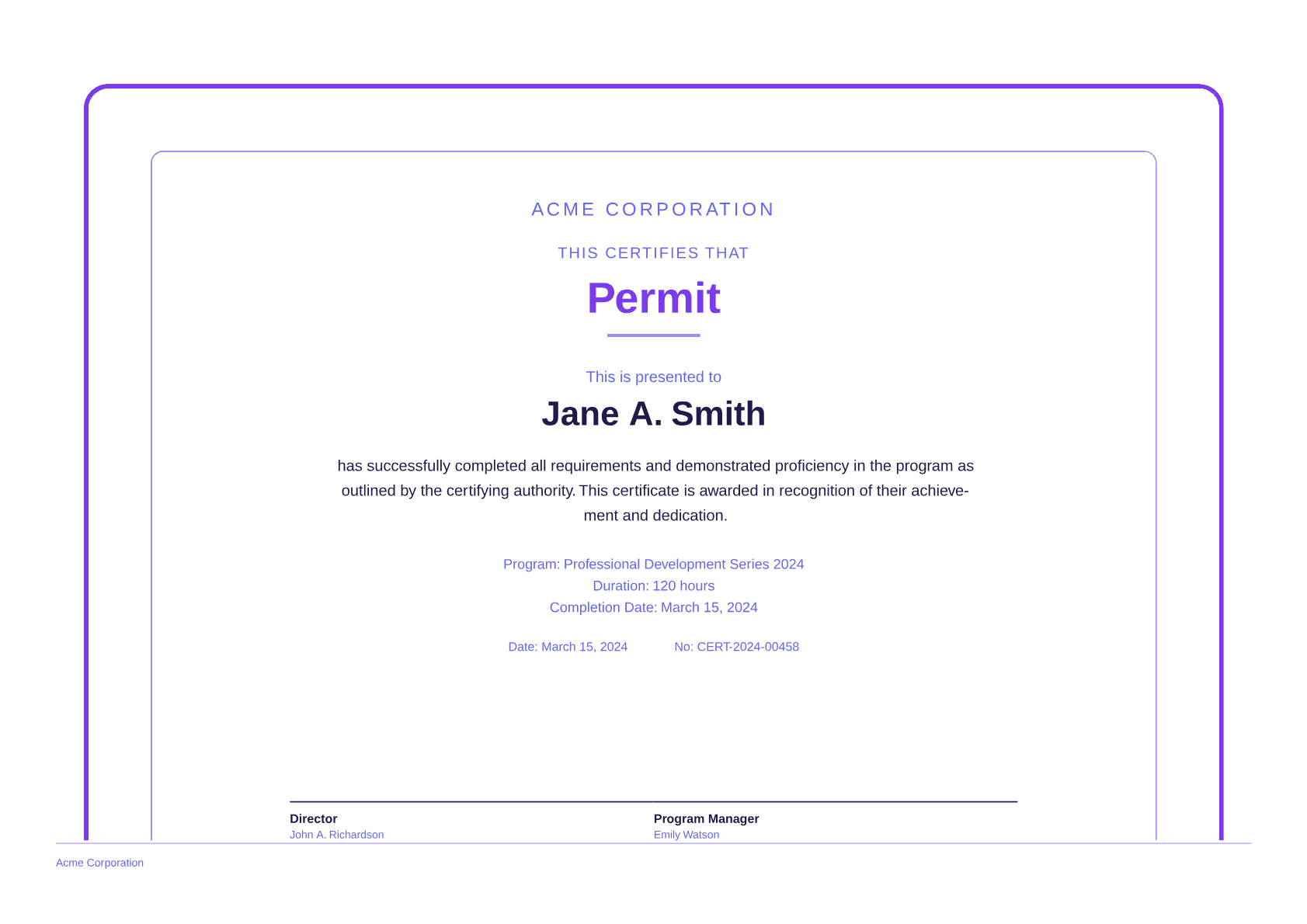 Permit - Bold theme