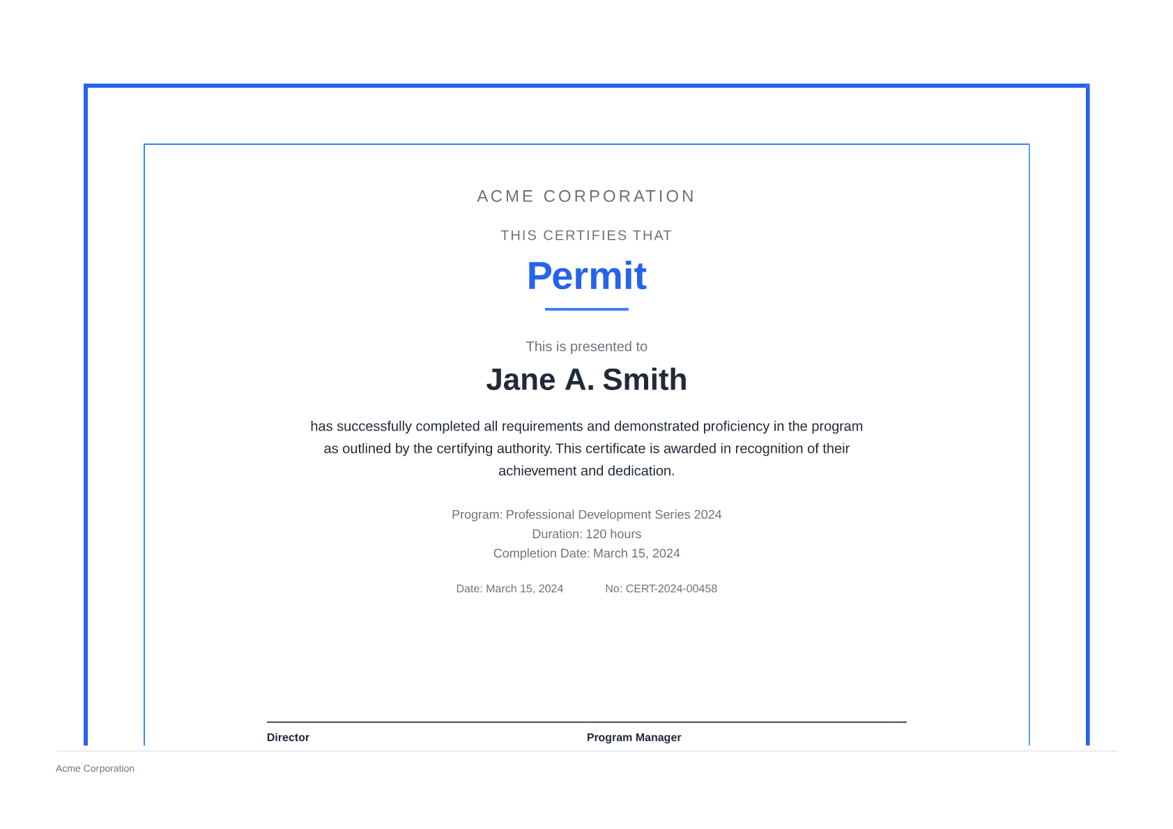 Permit - Clean theme