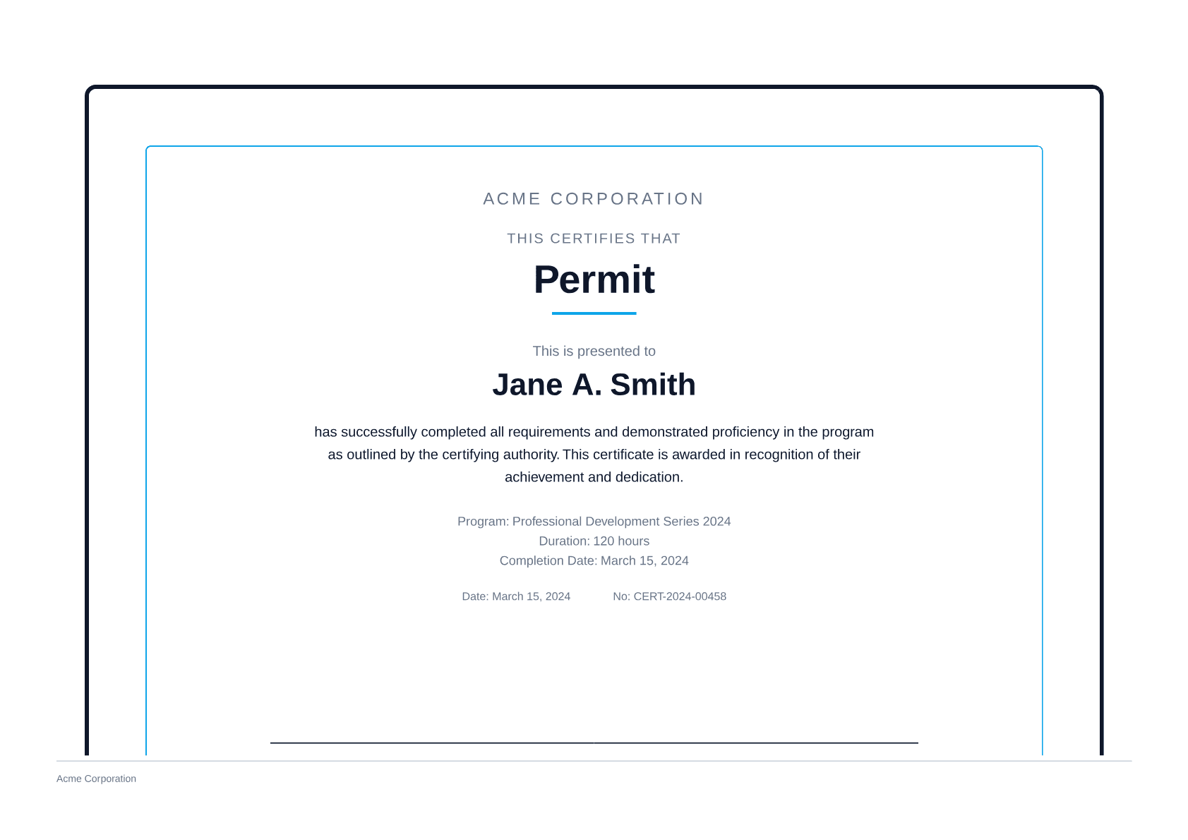 Permit - Professional theme