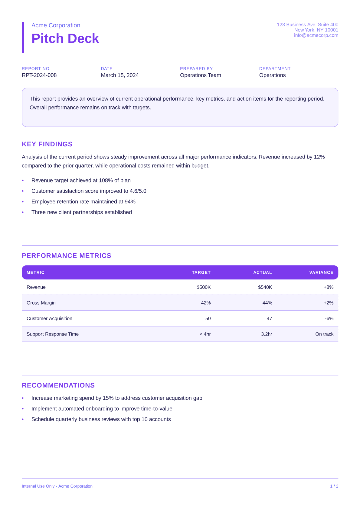 Pitch Deck - Bold theme