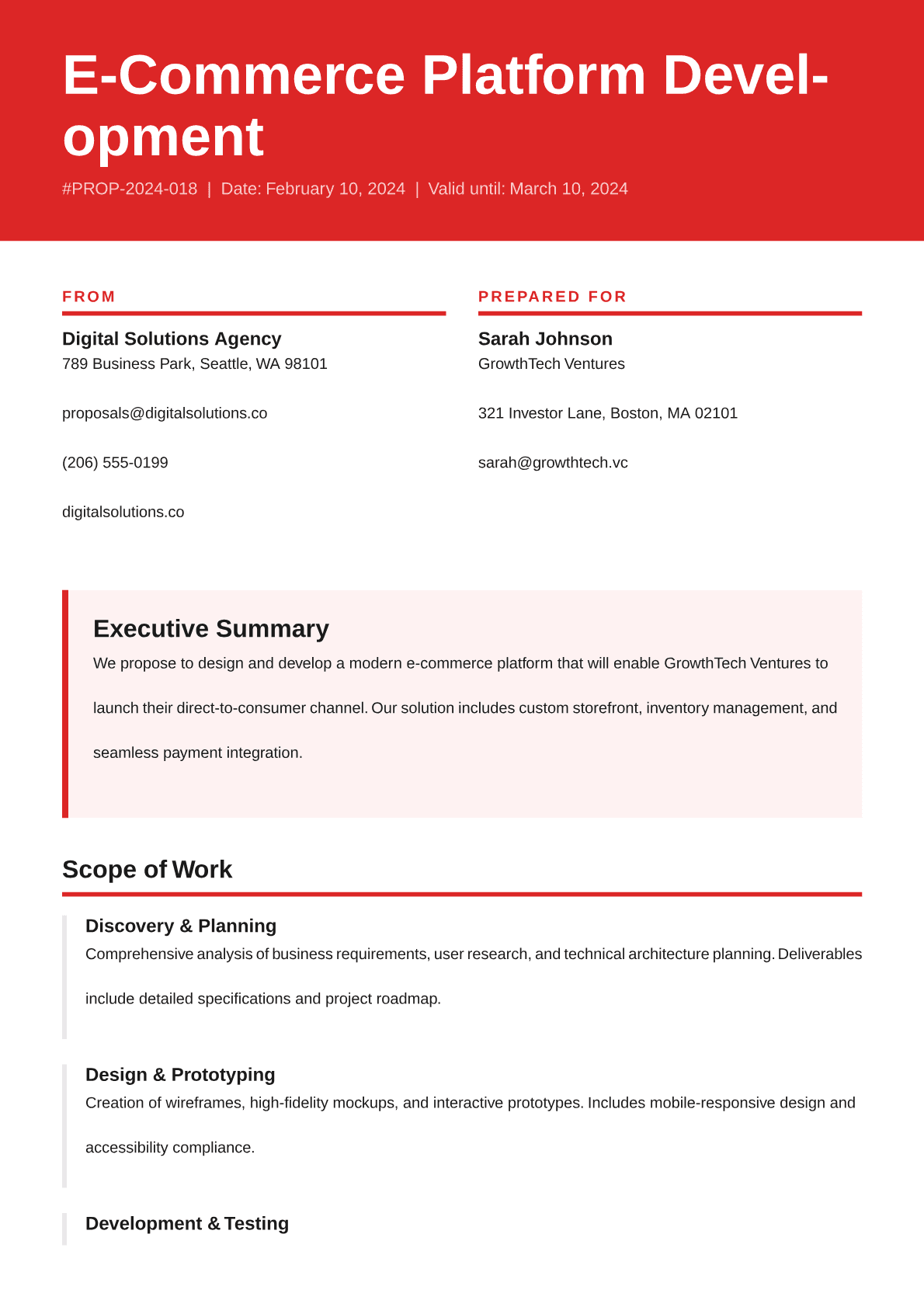 Bold proposal template preview