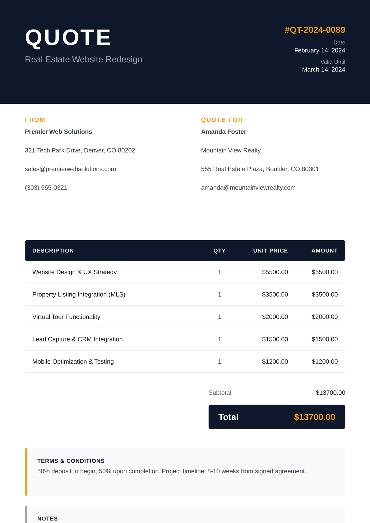 Bold quote template preview