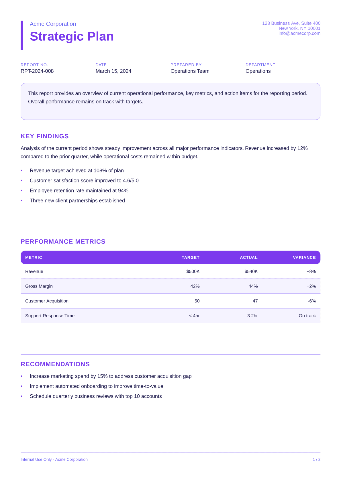 Strategic Plan - Bold theme