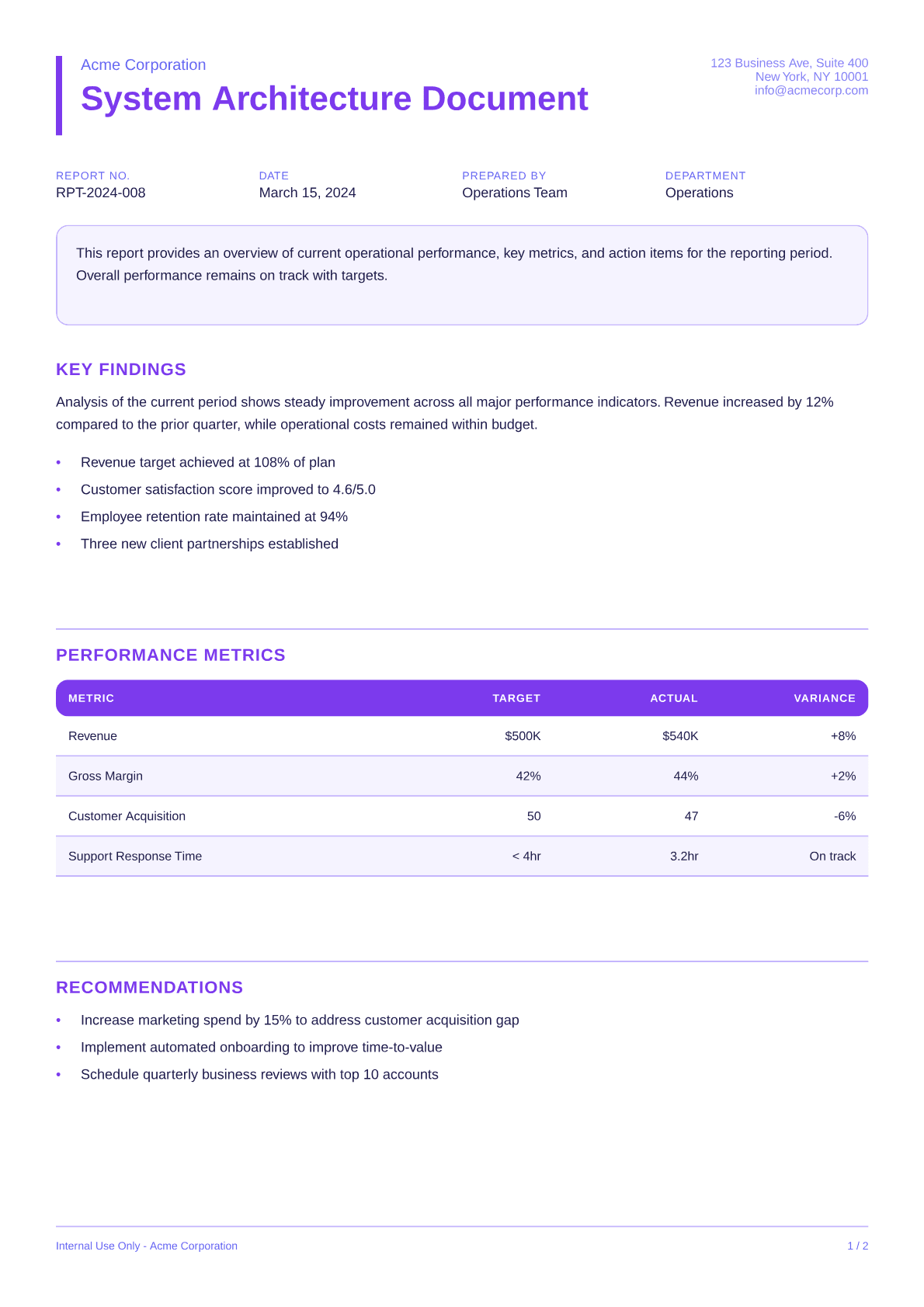 System Architecture Document - Bold theme